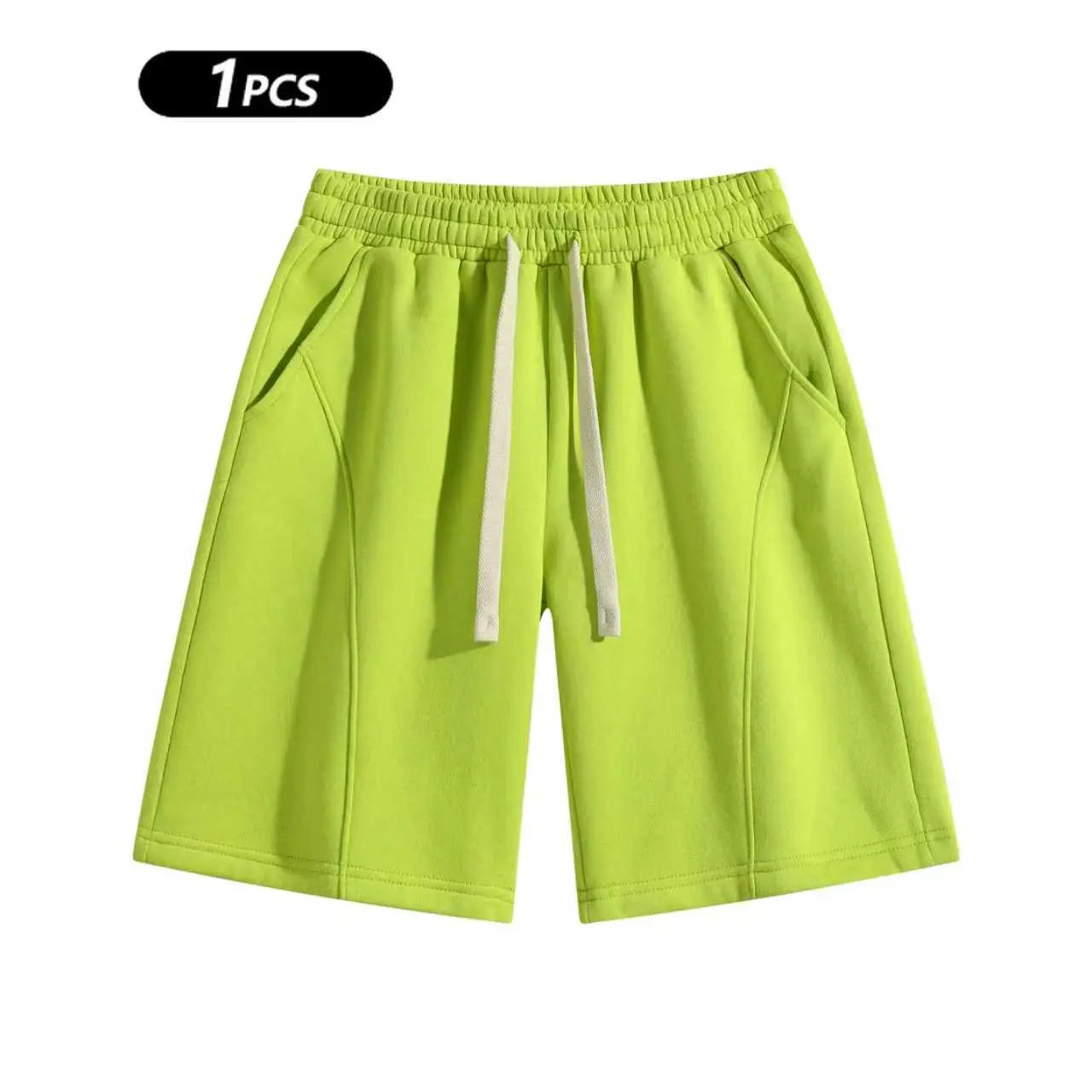 Men's Solid Pocket Waist Shorts, Lightweight Breathable Shorts