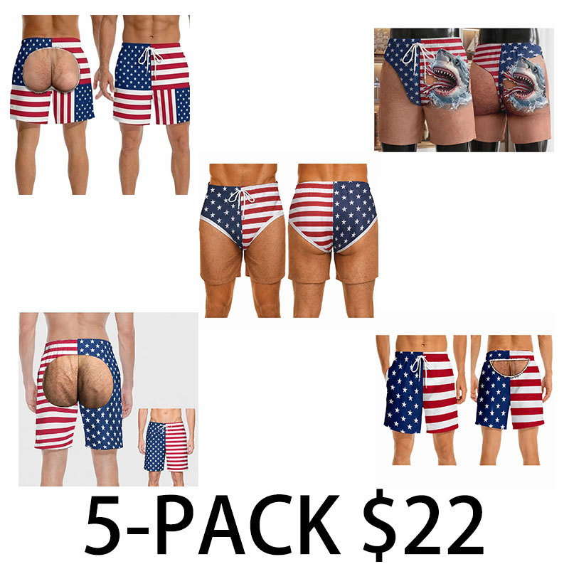 Men's Patriotic Swim Trunks – American Flag 