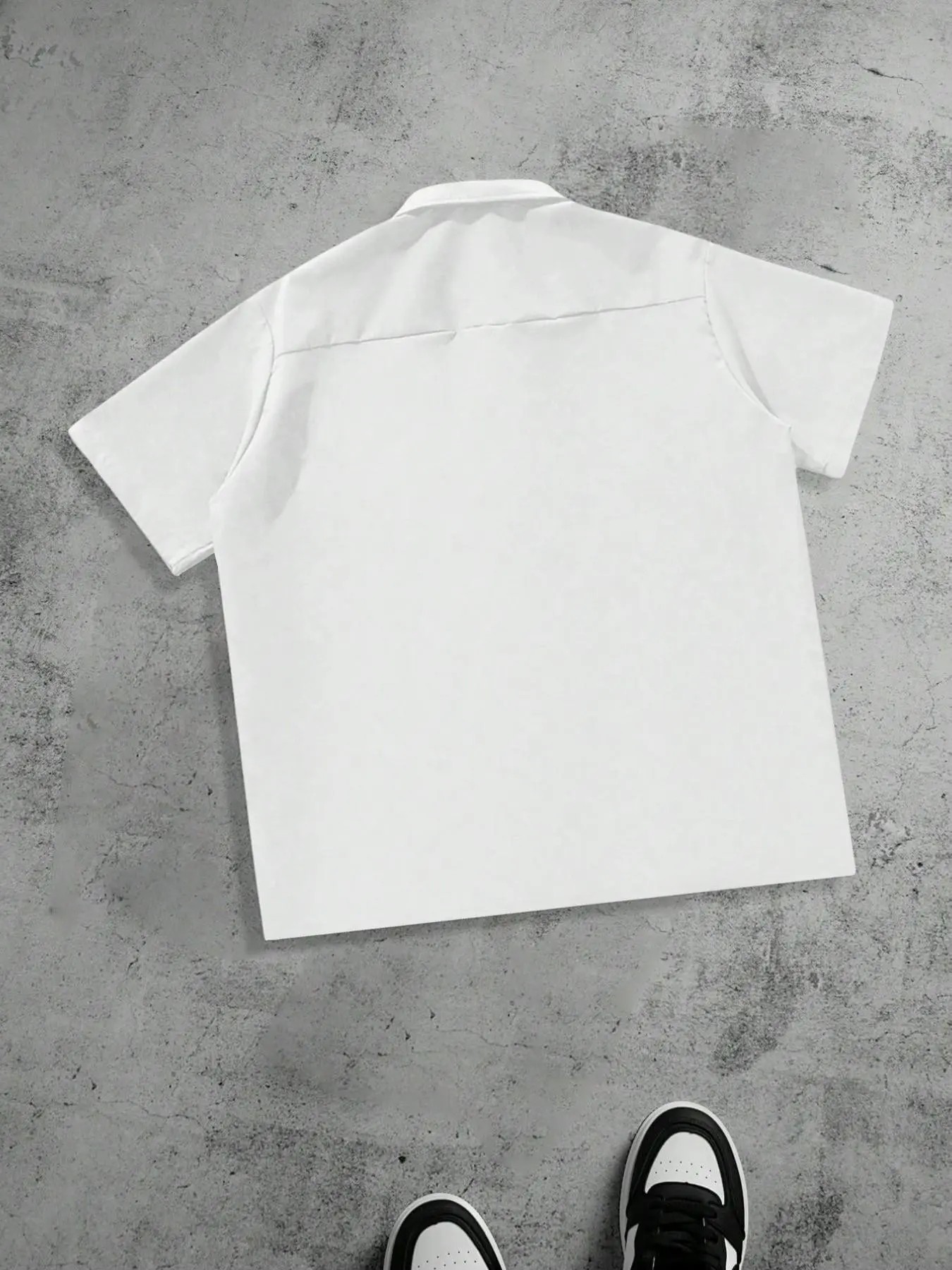 Men's Plus Size Casual Loose Fit Work Shirt, Button Front, Square Short Sleeve, Multiple Pockets, Urban Style, Perfect Gift