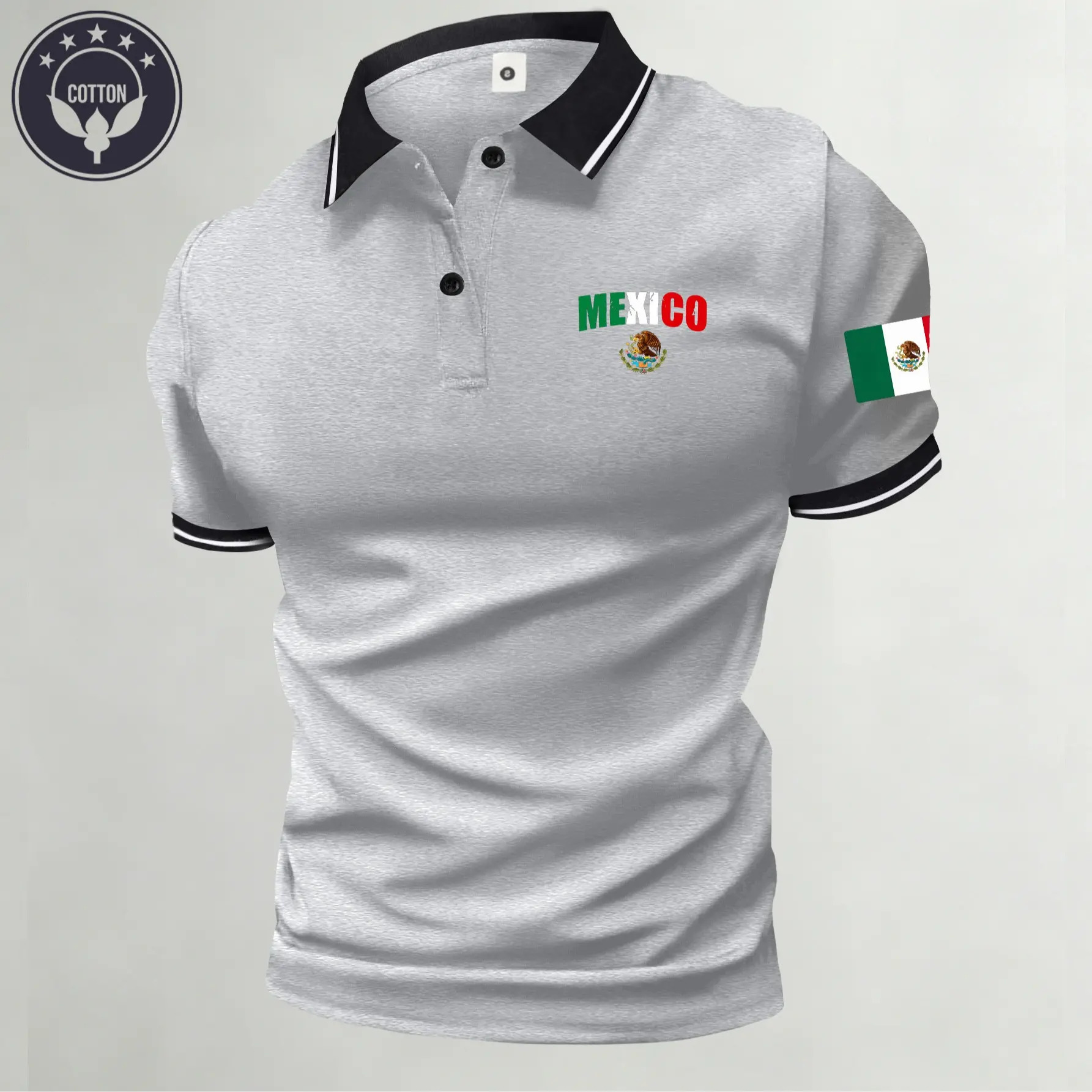 Men's Summer Pure Cotton Short-Sleeve Polo Shirt