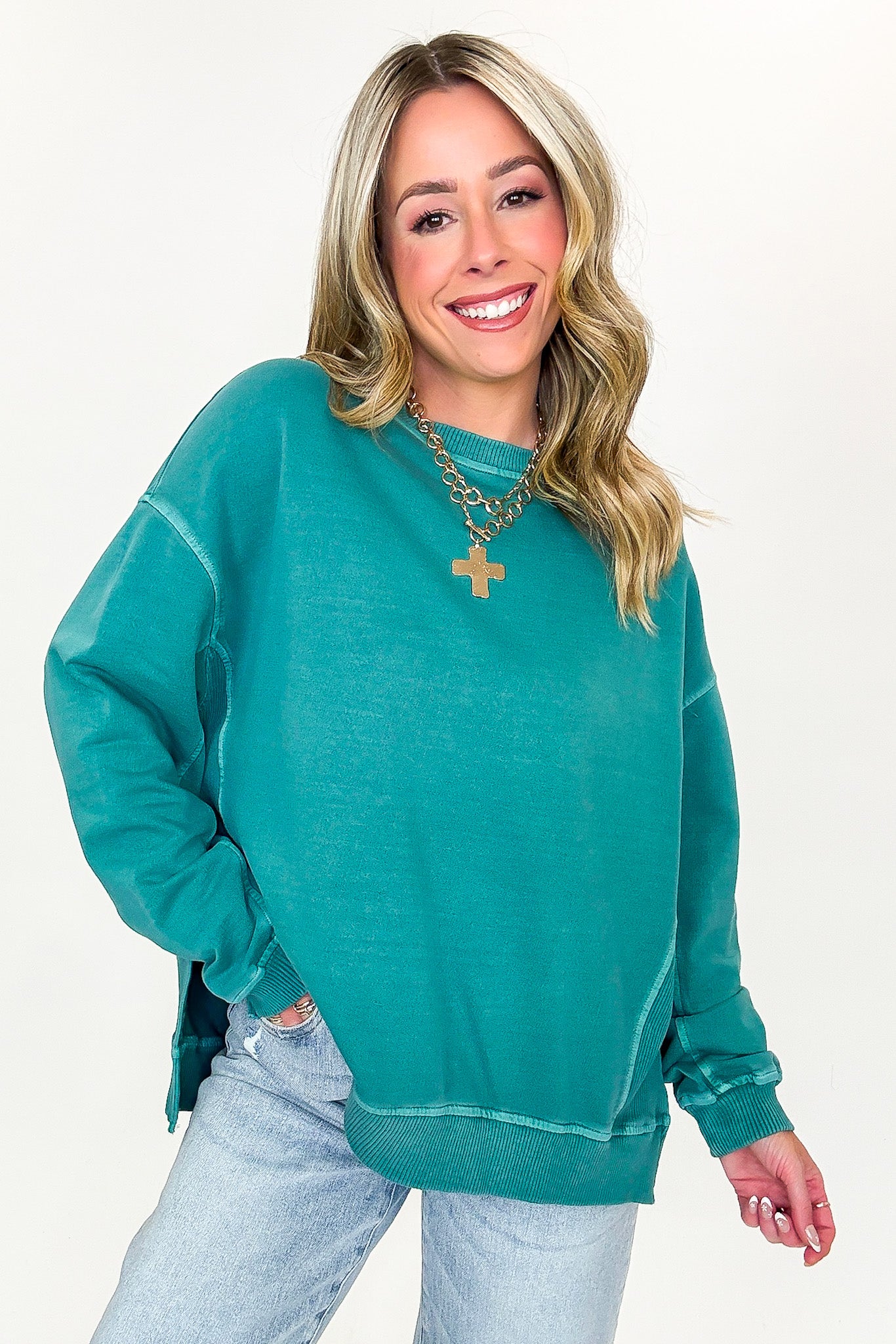 Pigment Washed French Terry Pullover