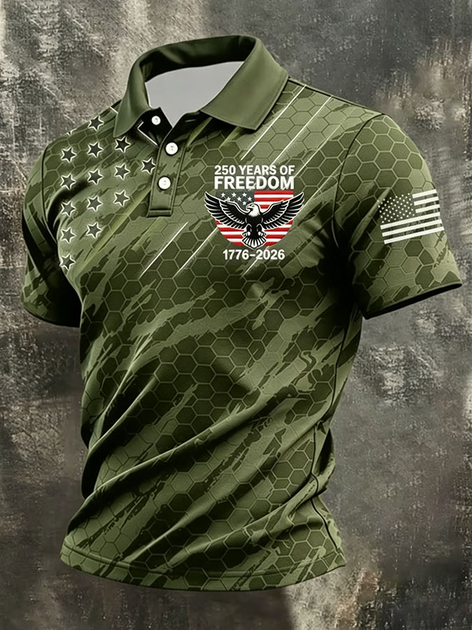 Men'S Flag Printed Casual Top
