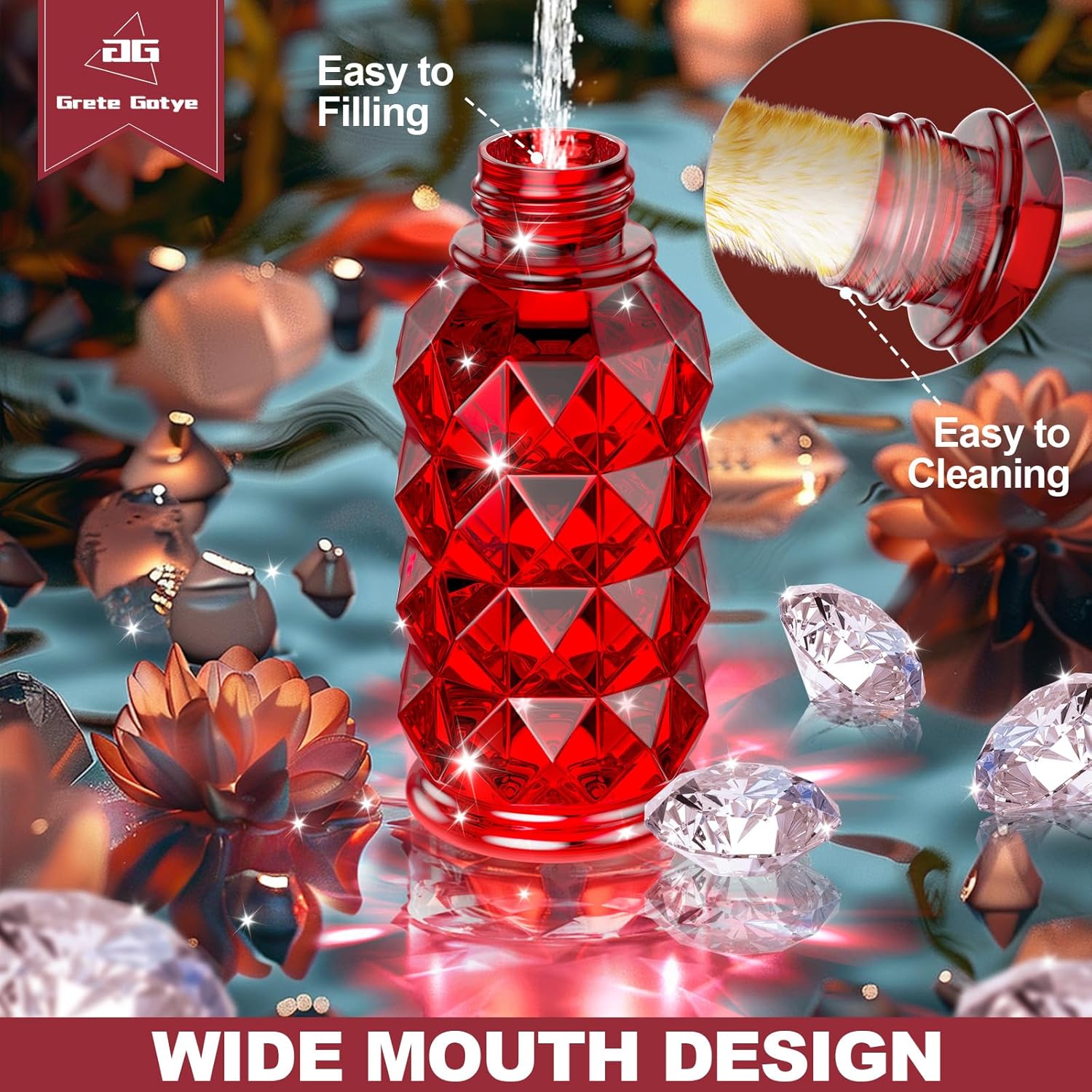 Red Glass Hummingbird Feeder