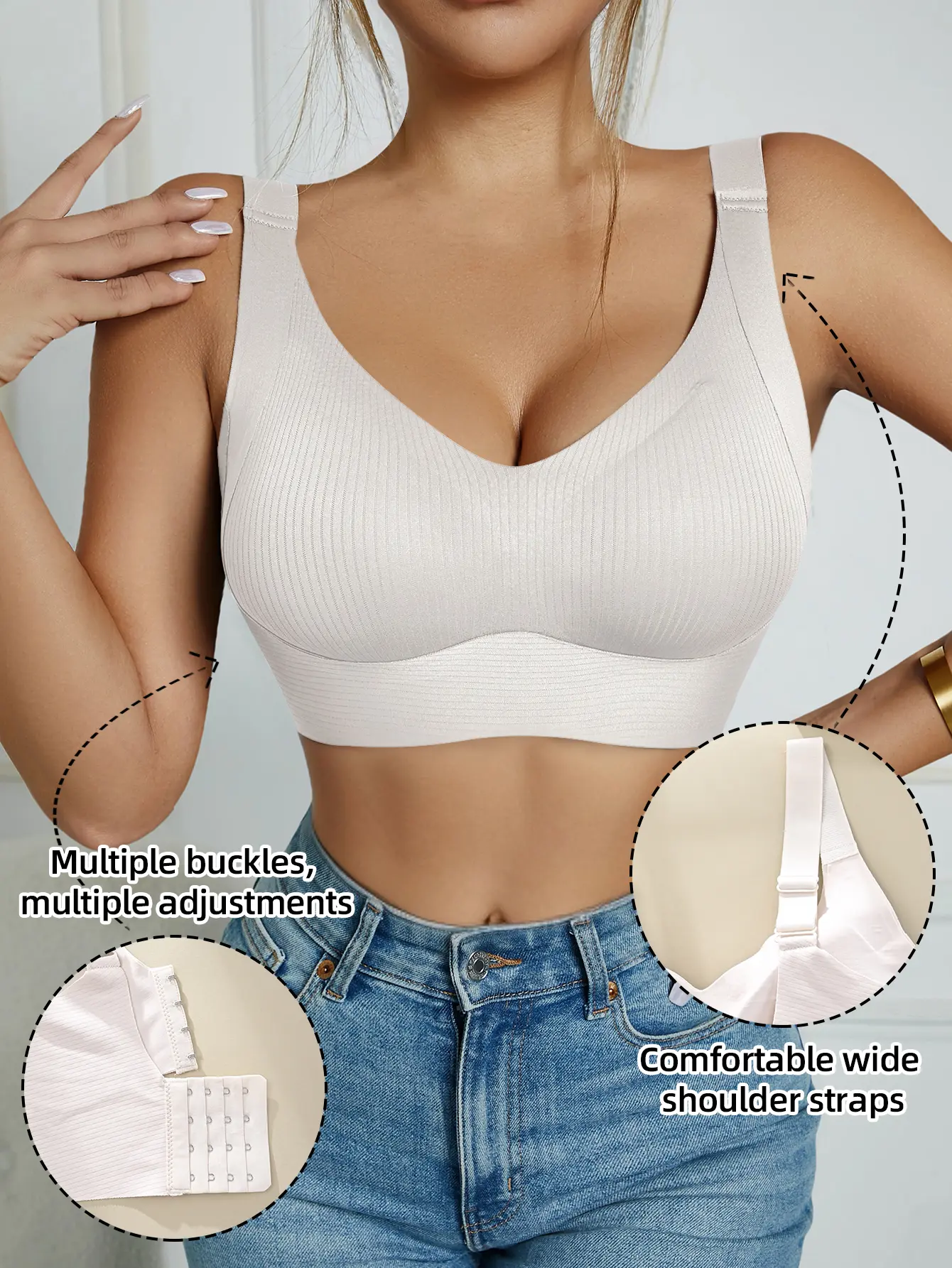 Women's Solid Wireless Comfort Push Up Bra