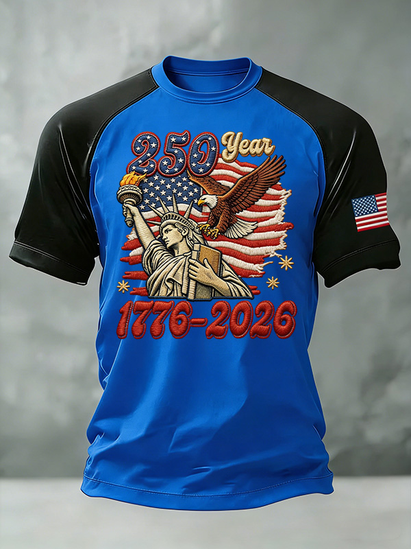 Men'S And Women'S Casual 250Th Anniversary Founding Celebration Raglan T-Shirt