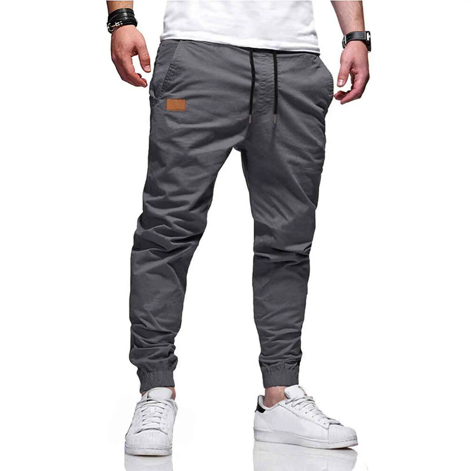 Men's Casual Joggers – Elastic Waistband with Drawstring