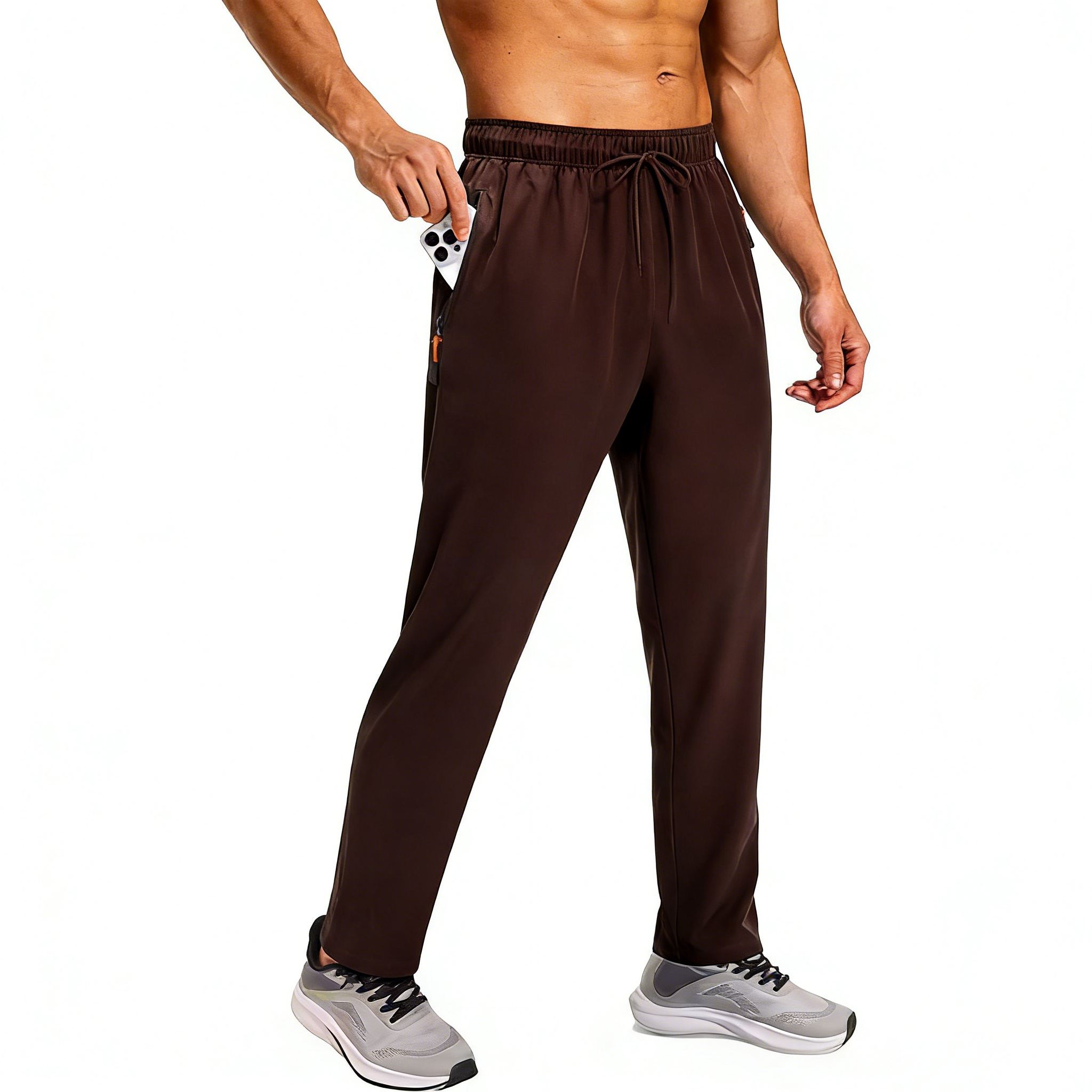 Men's Water-Repellent Quick-Dry Zipper Pocket Joggers