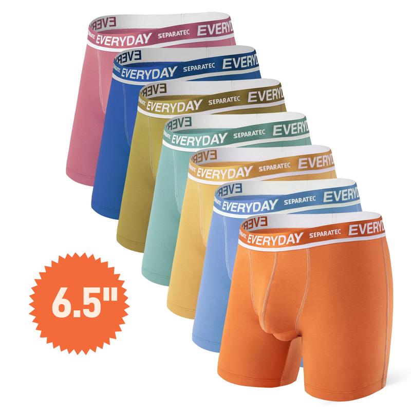 7/21 Counts, Men's Cotton Dual Pouch Everyday Boxer Briefs, Regular Fit Casual Comfy Breathable Bulge Enhancing Shorts for Daily Menswear, Men's Underwear for All Seasons