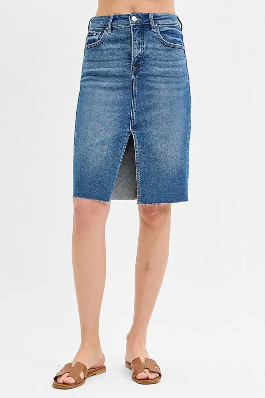 High Rise Front Slit Pencil Skirts