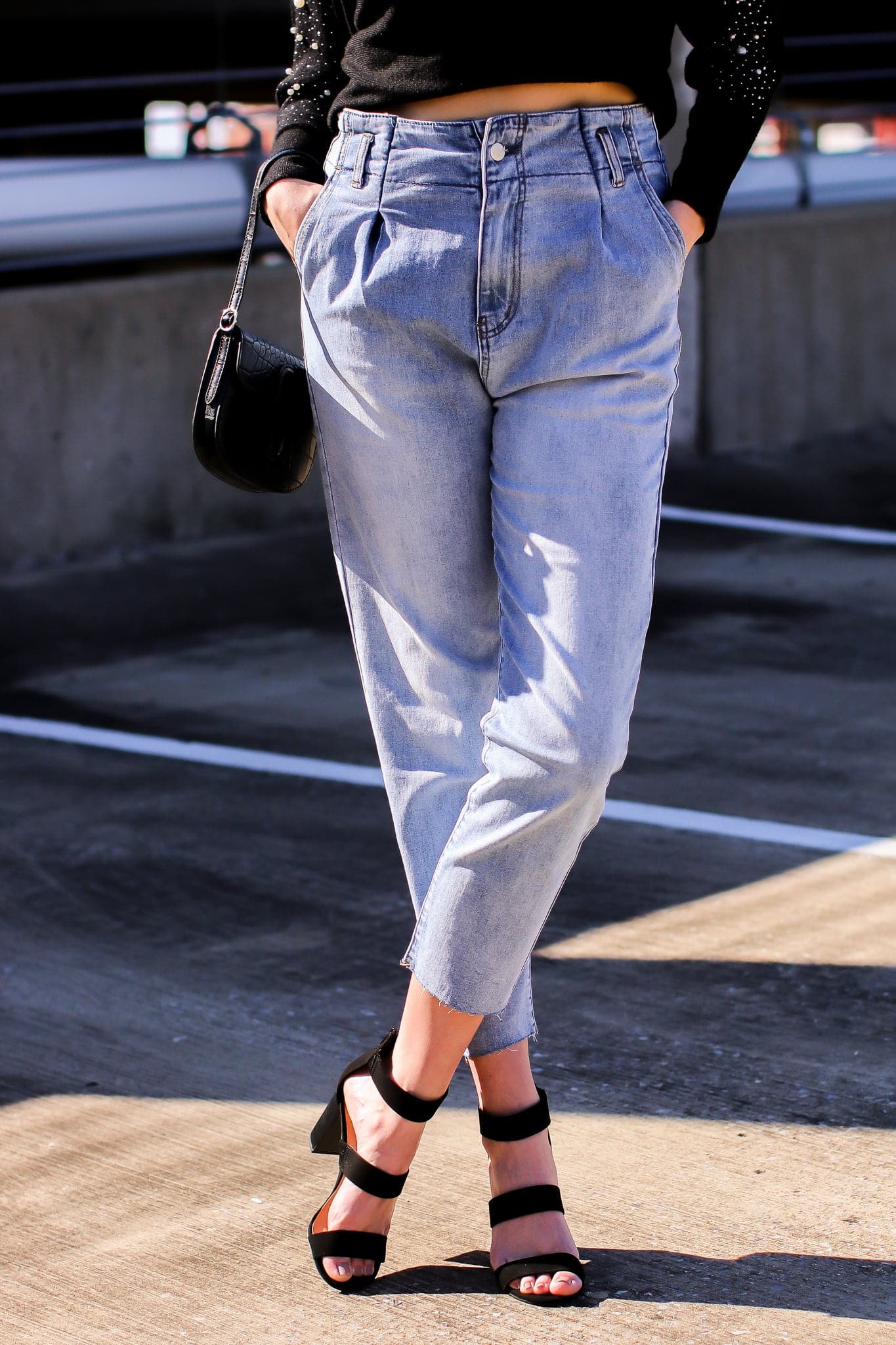 Faux Leather Strappy Heels