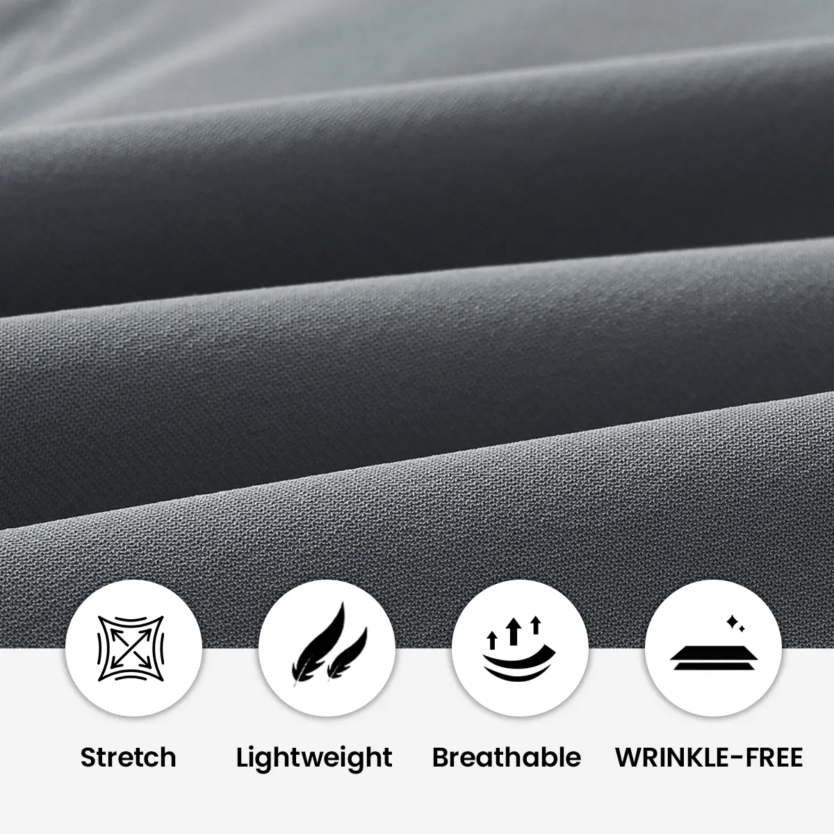 Men's 4-Way Stretch Shorts Quick Dry Casual Work Golf Pants Lightweight Breathable Zip Pockets Pants Summer Outdoor Bottoms