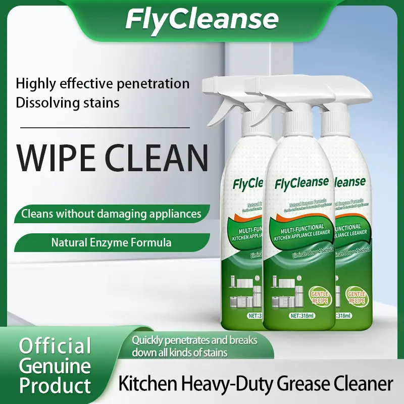 Kitchen Grease Cleaner - For stovetops and range hoods - Removes grease stains - 318 ml/bottle M1，summervibes