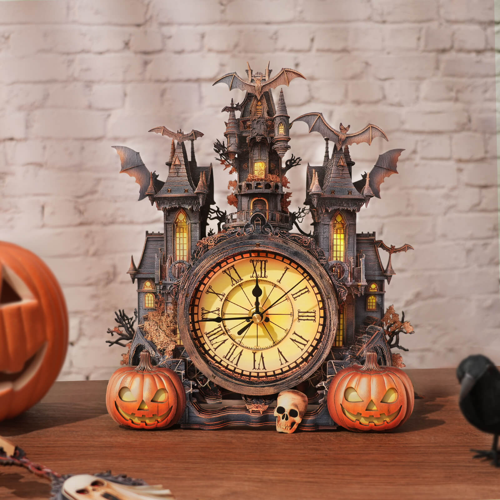 Mysterious CastleDIY Wooden Clock, 3D Puzzle Craft Kit