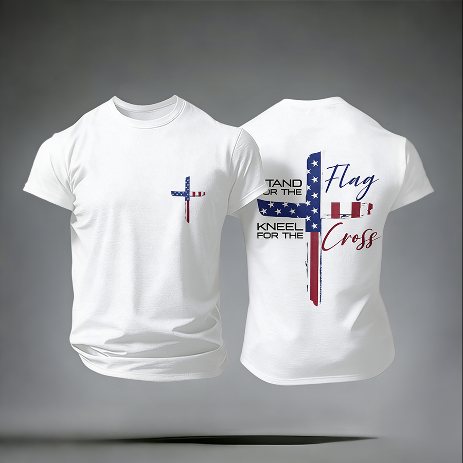 Men'S Casual American Founding Celebration Personalized Printed Round Neck T-Shirt