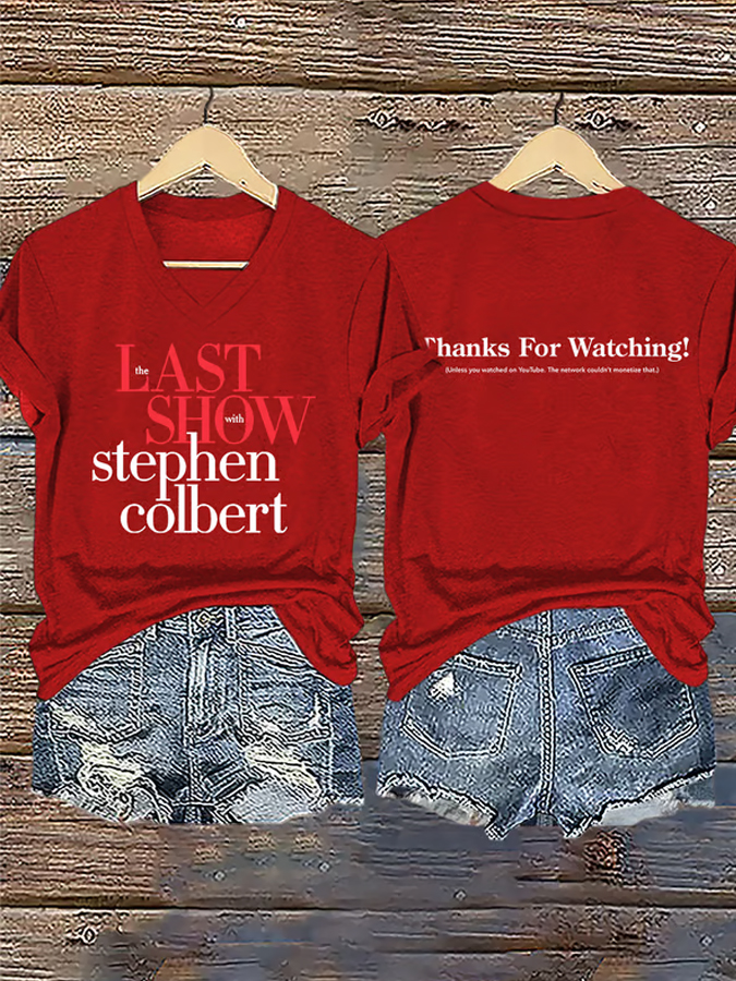 Women'S Short Sleeved V-Neck Casual T-Shirt