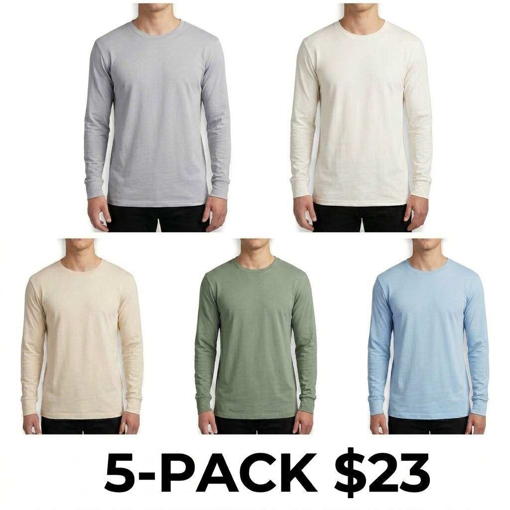 Men's Long Sleeve Athletic Fitted Tee – Soft Stretch Essential Top