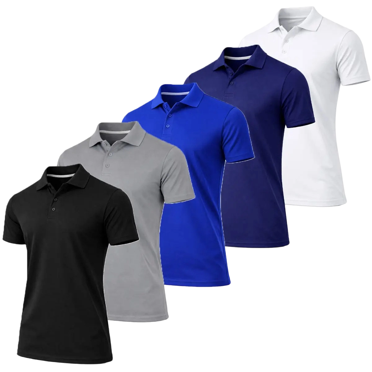 👕👕Men's Performance Polo Shirt with Ribbed Sleeves