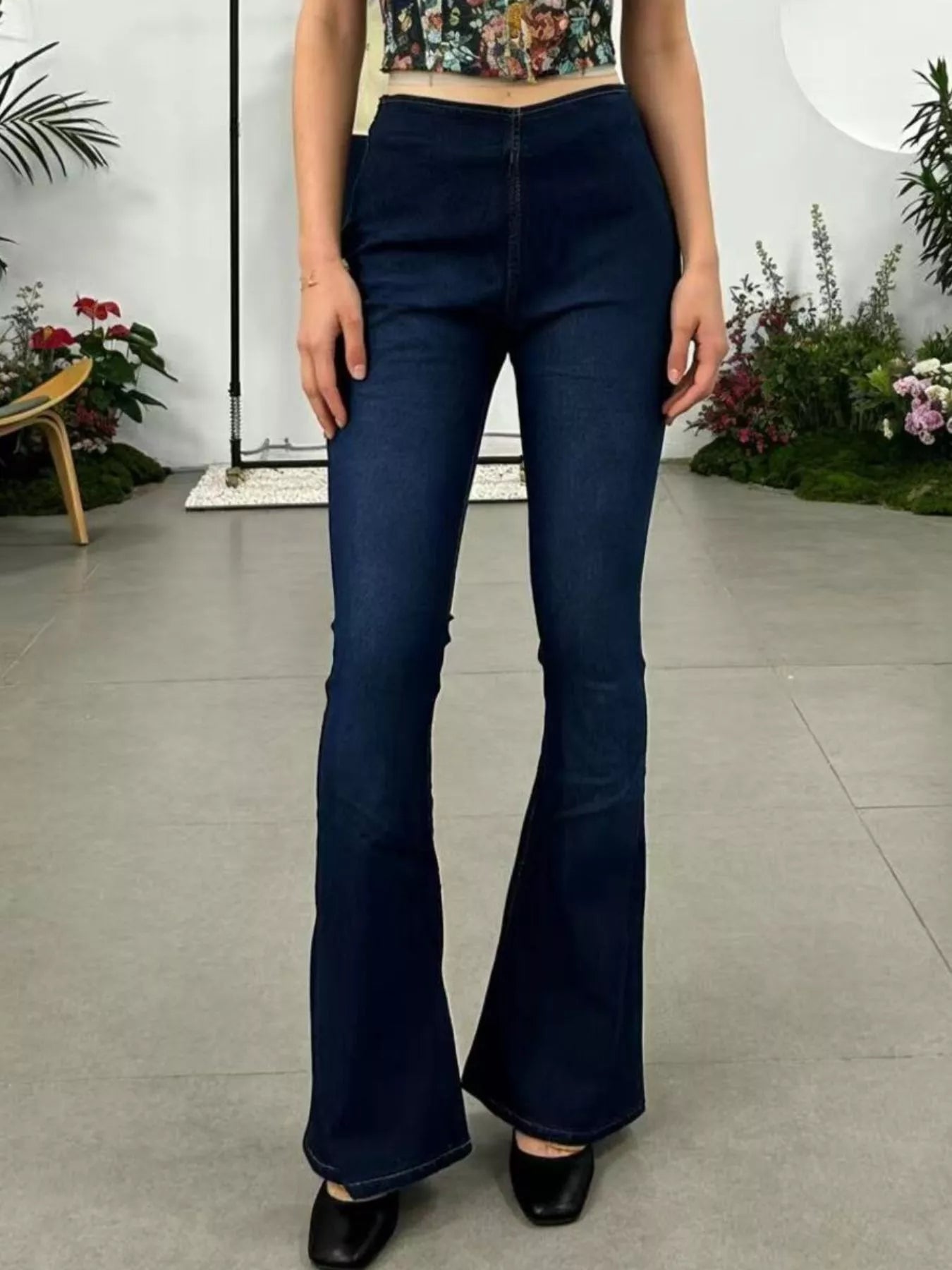 High-Waisted Flare Jeans