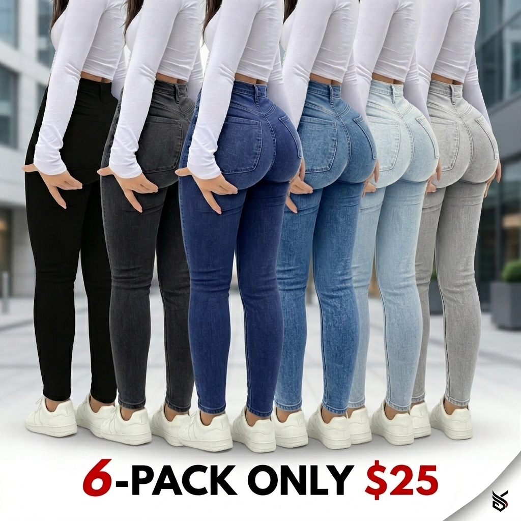 Elegant High Waist Long Skinny Denim Jeans for Women