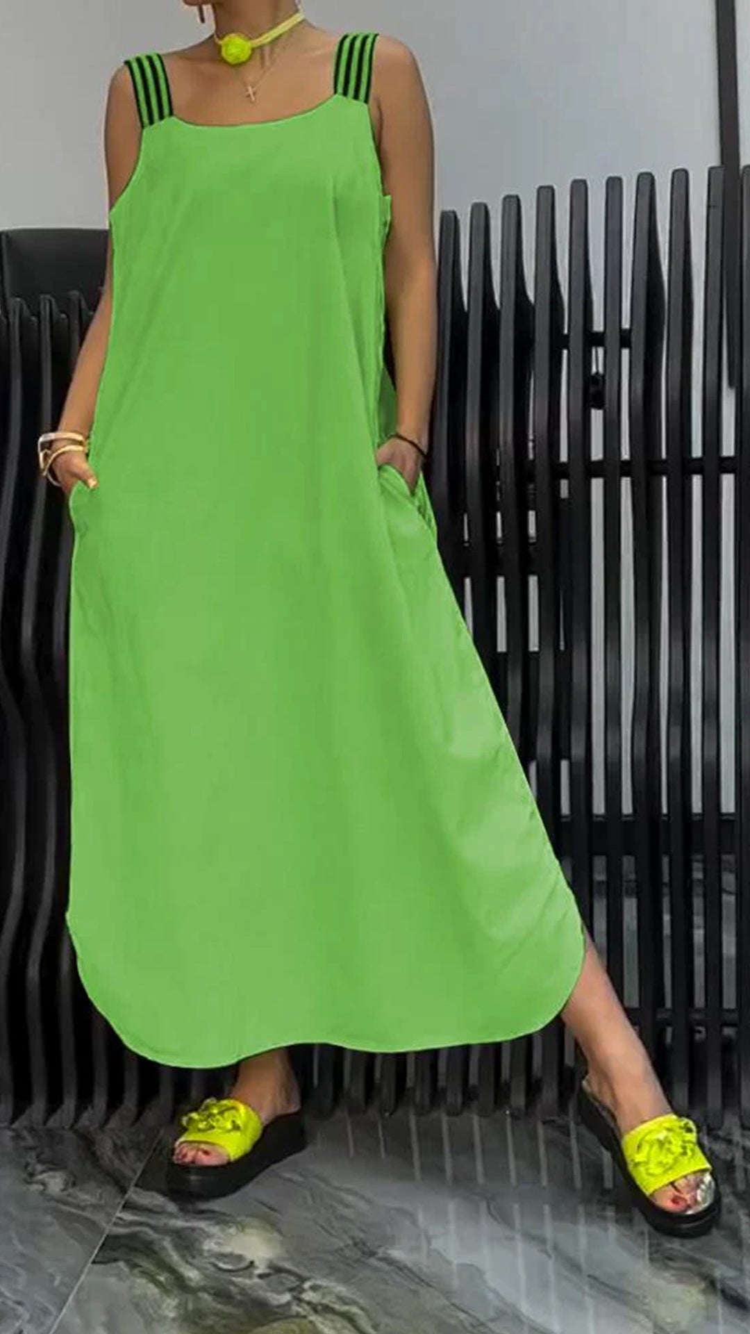 Women's Summer Beauty Maxi Dress Comfortable Cotton And Linen Dress