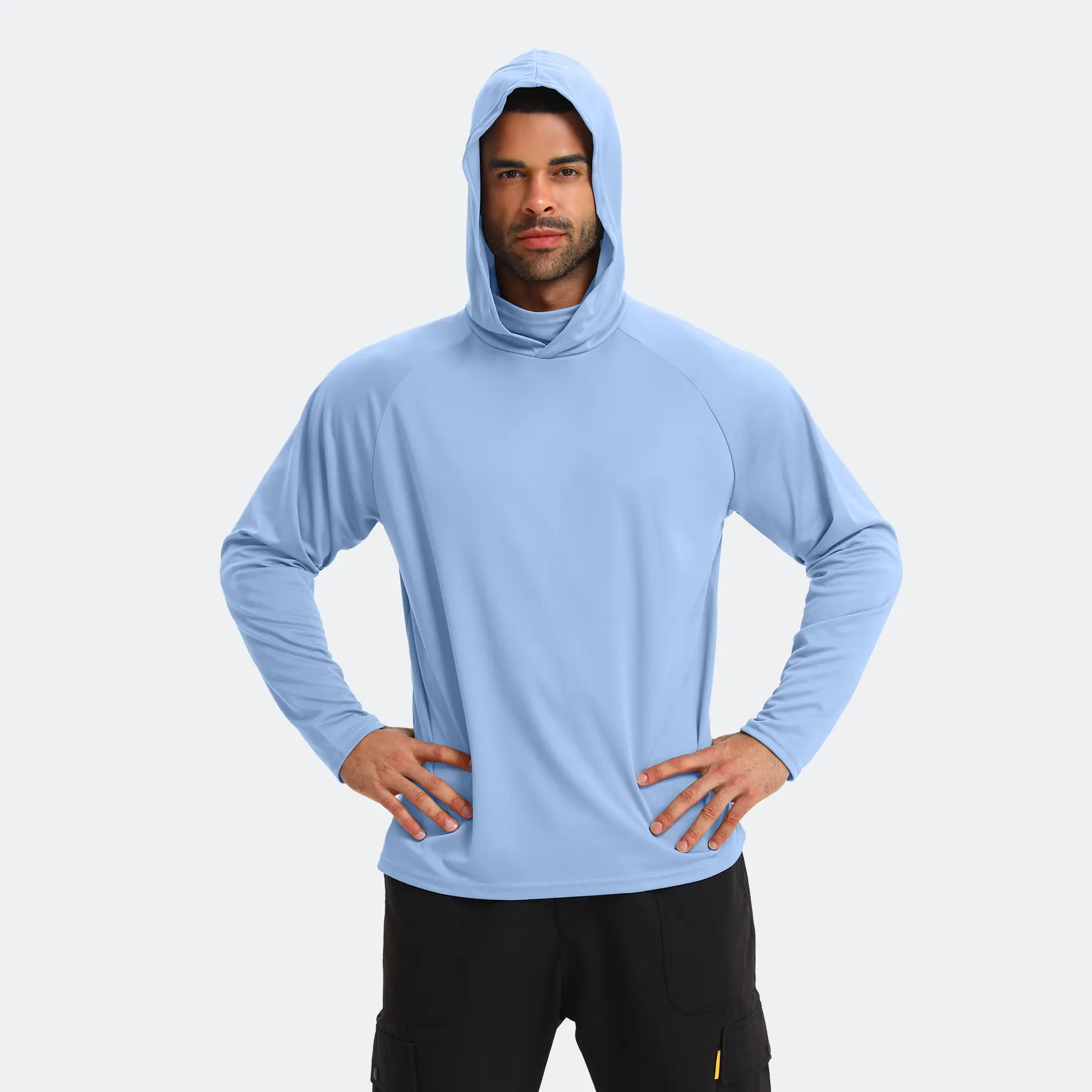 6 Pack Men's Casual Hoodie Pullovers Multicolored Long Sleeve Lightweight UPF Sun Protection