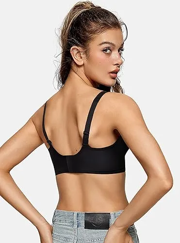 Womens Deep V Bras Wireless Comfortable Bra