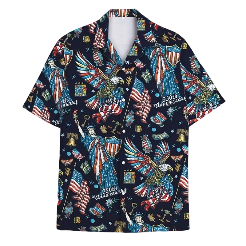 Retro Hawaii 250 Years of Freedom 1776 - 2026 Eagle Patriotic Shirt