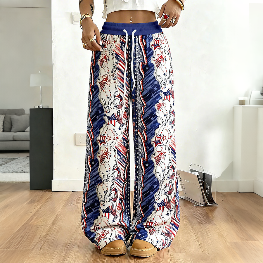 Women's American Flag Casual Pants