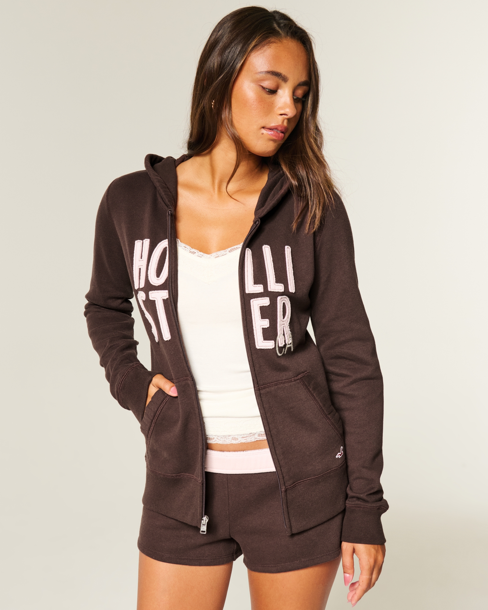 Logo Graphic Zip-Up Hoodie