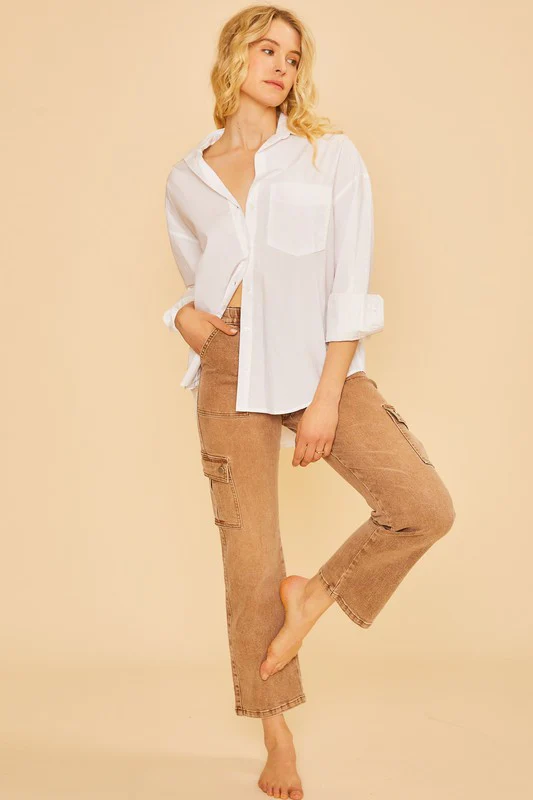Wear Straight Leg Jeans with Cargo Pockets