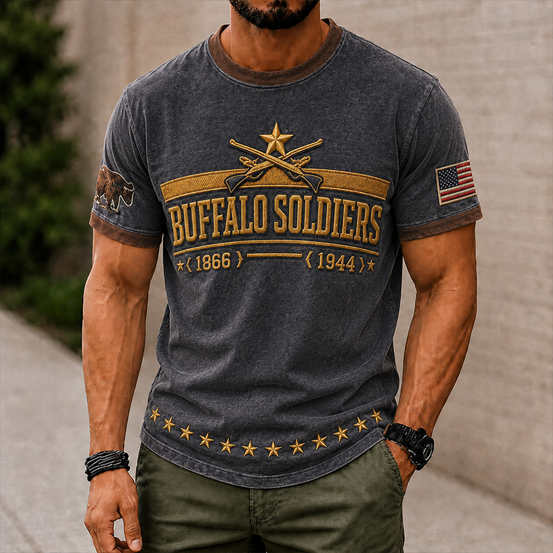 Men's Buffalo Soldier Summer Crew Neck T-Shirt