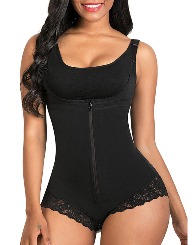 Seamless Zip-Front Full Body Corset Shaper