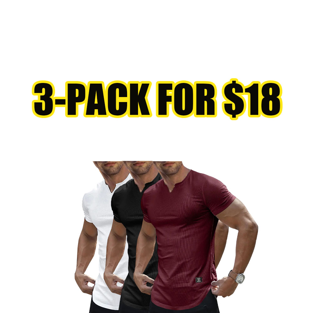 Men’s Muscle Fit V-Neck Longline Gym T-Shirt – Slim Athletic Workout Tee (XS–5XL)