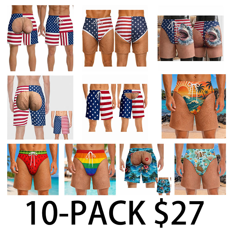 Men's Patriotic Swim Trunks – American Flag 