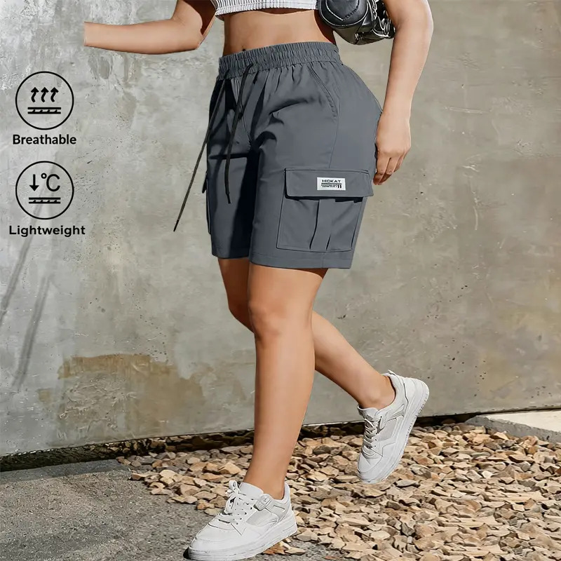 Women's Summer Fashion Casual Solid-Color Cargo Shorts