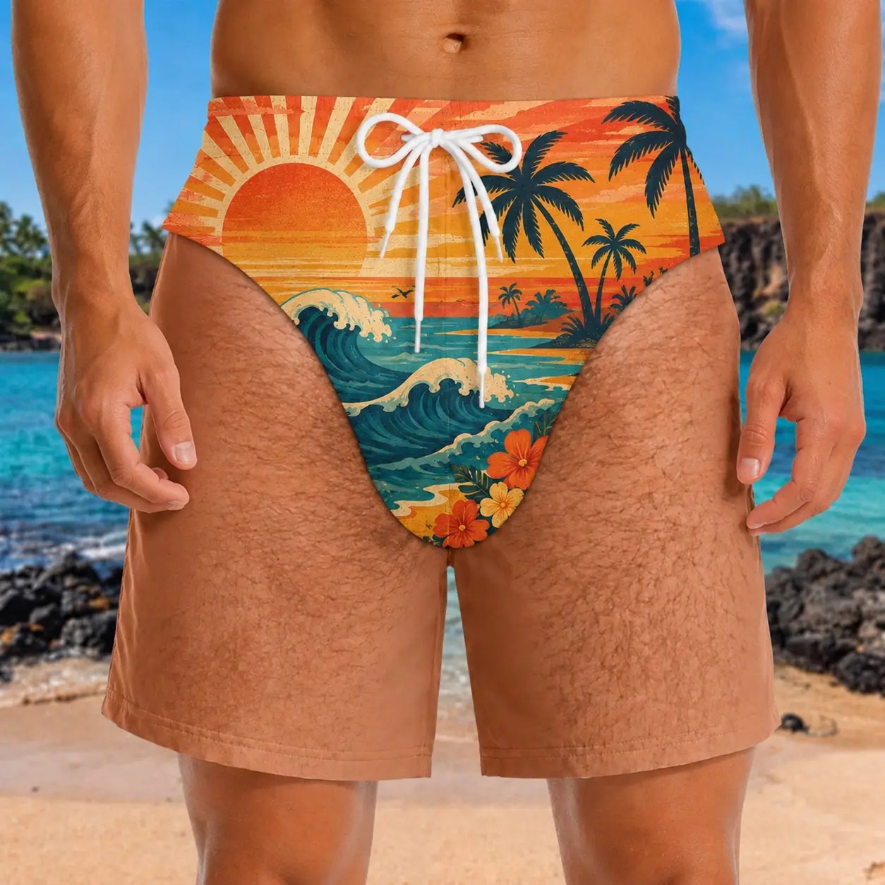 Men's Patriotic Swim Trunks – American Flag 