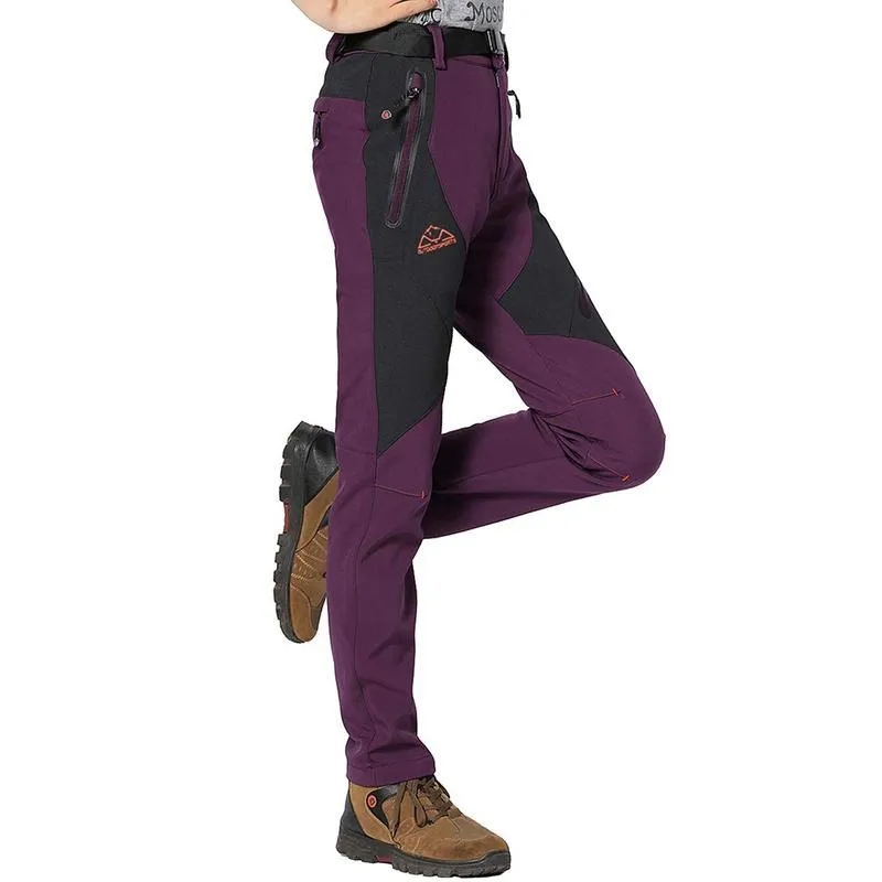 Women's Snow Pants Waterproof Insulated Fleece Thermal Ski Hiking Snowboard Pants
