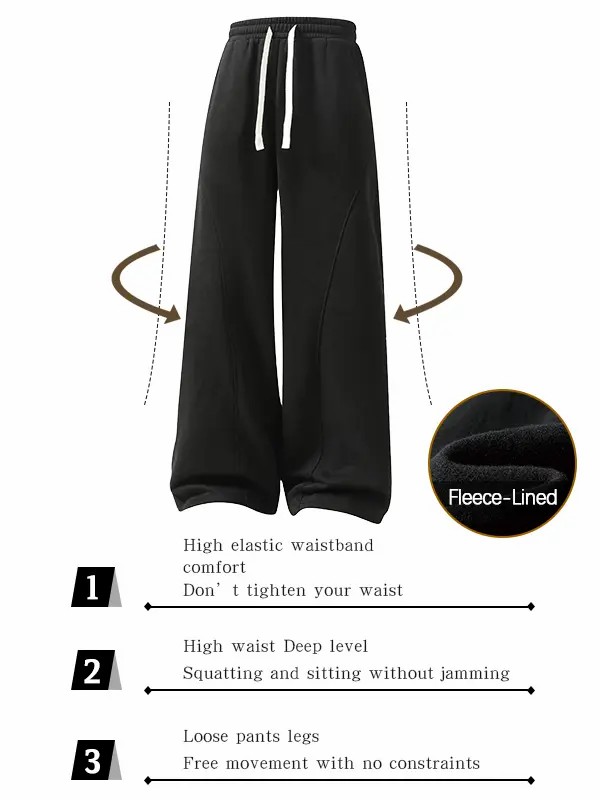 Men’s Heavyweight Fleece-Lined Oversized Sweatpants