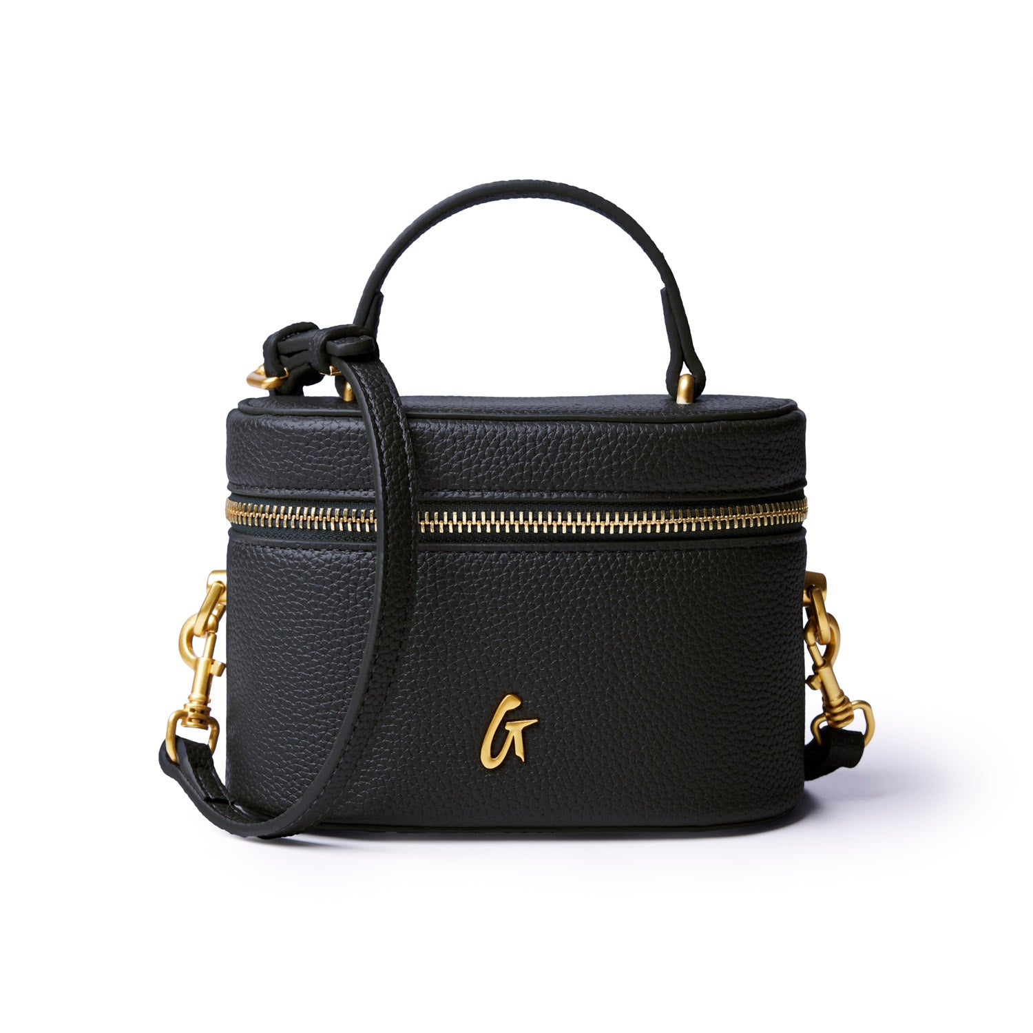 MINI PEBBLE VANITY BAG - BLACK
