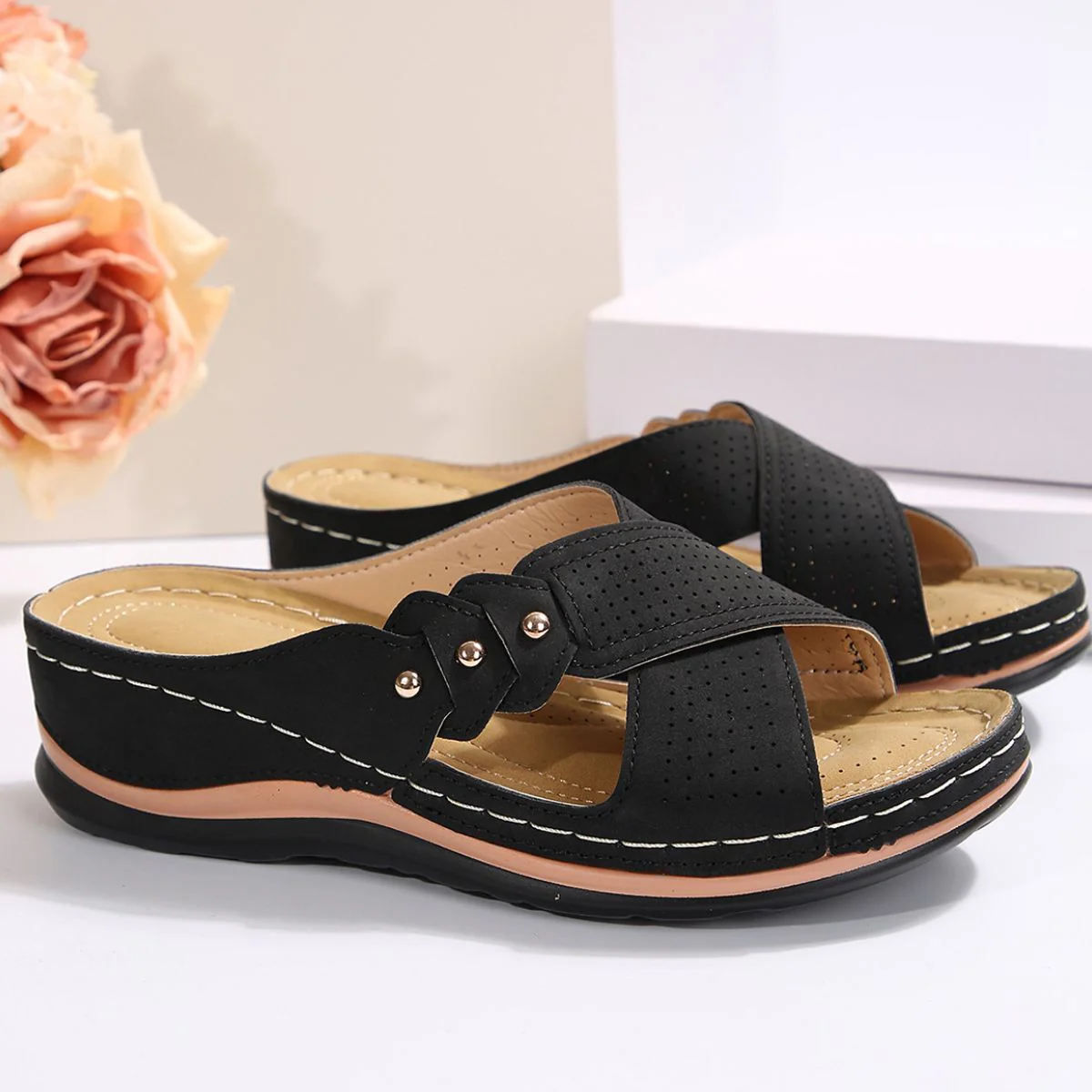 Open Toe Platform Sandals (multiple color options)