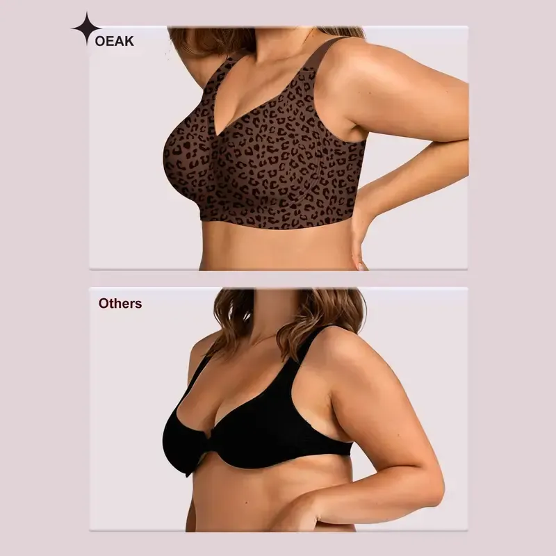 Women Wirefree Bras for Women Full Coverage No Underwire Everyday Bras Comfortable Wireless Padded Jelly Bras
