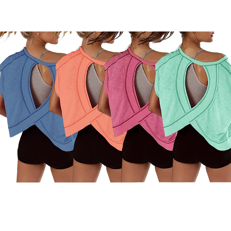 Women's Open Back Crop Top