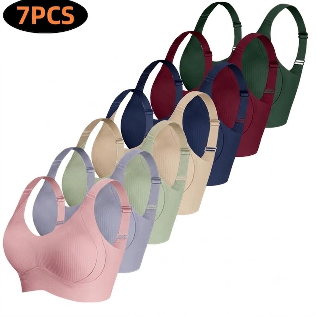🔥LAST DAY SALE 70% OFF💕Women's Solid Wireless Bra, ComfortableBreathable Push Up Bra