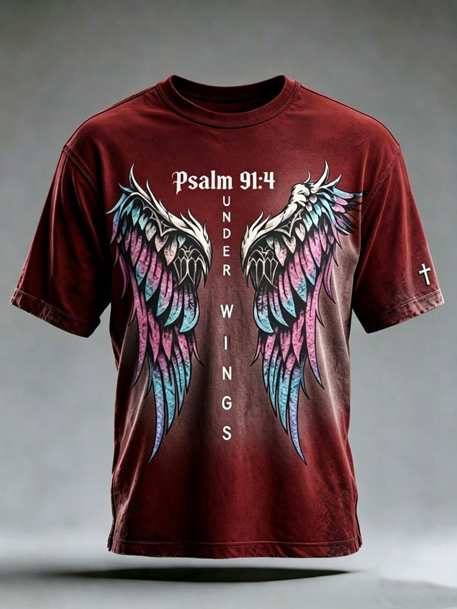Men'S Faith  Print Casual Top