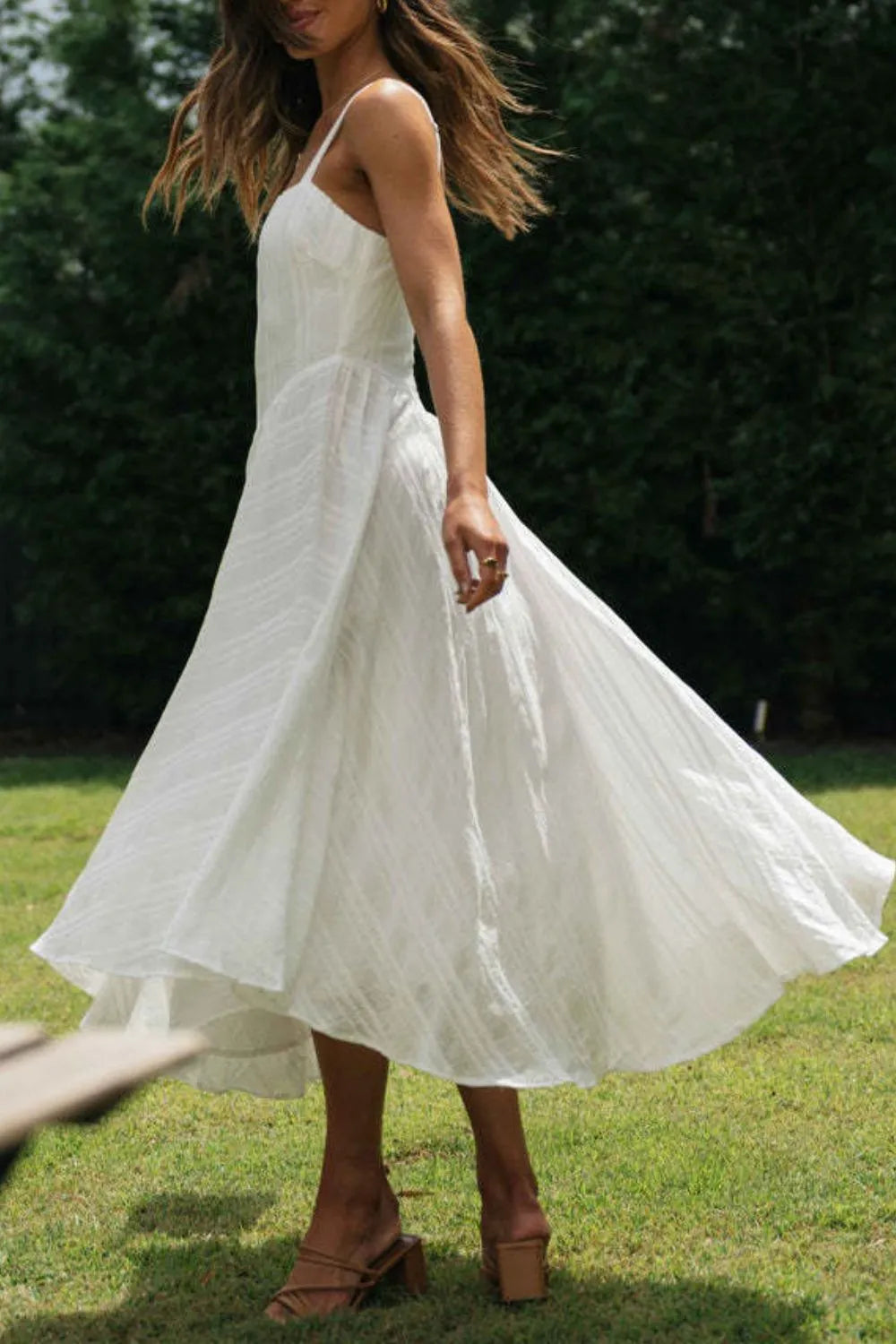 Square Neck Midi Cami Dress