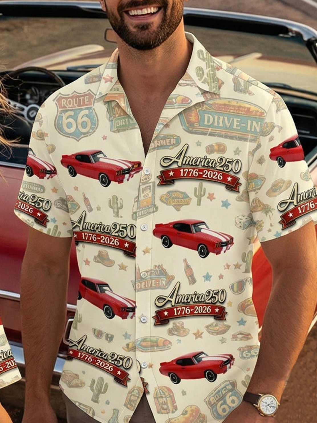 Men's 66 Centennial Print Short-Sleeve Shirt