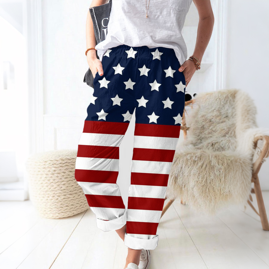 Women'S Independence Day Printed Casual Pants