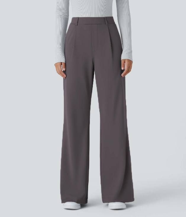 🔥 High-Waisted Flare Work Pants with Side Pockets 🔥
