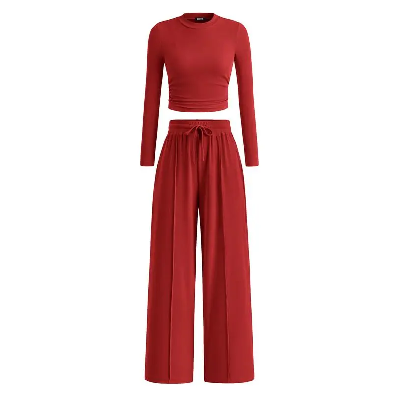 Women’s 2-Piece Ribbed Knit Lounge Set