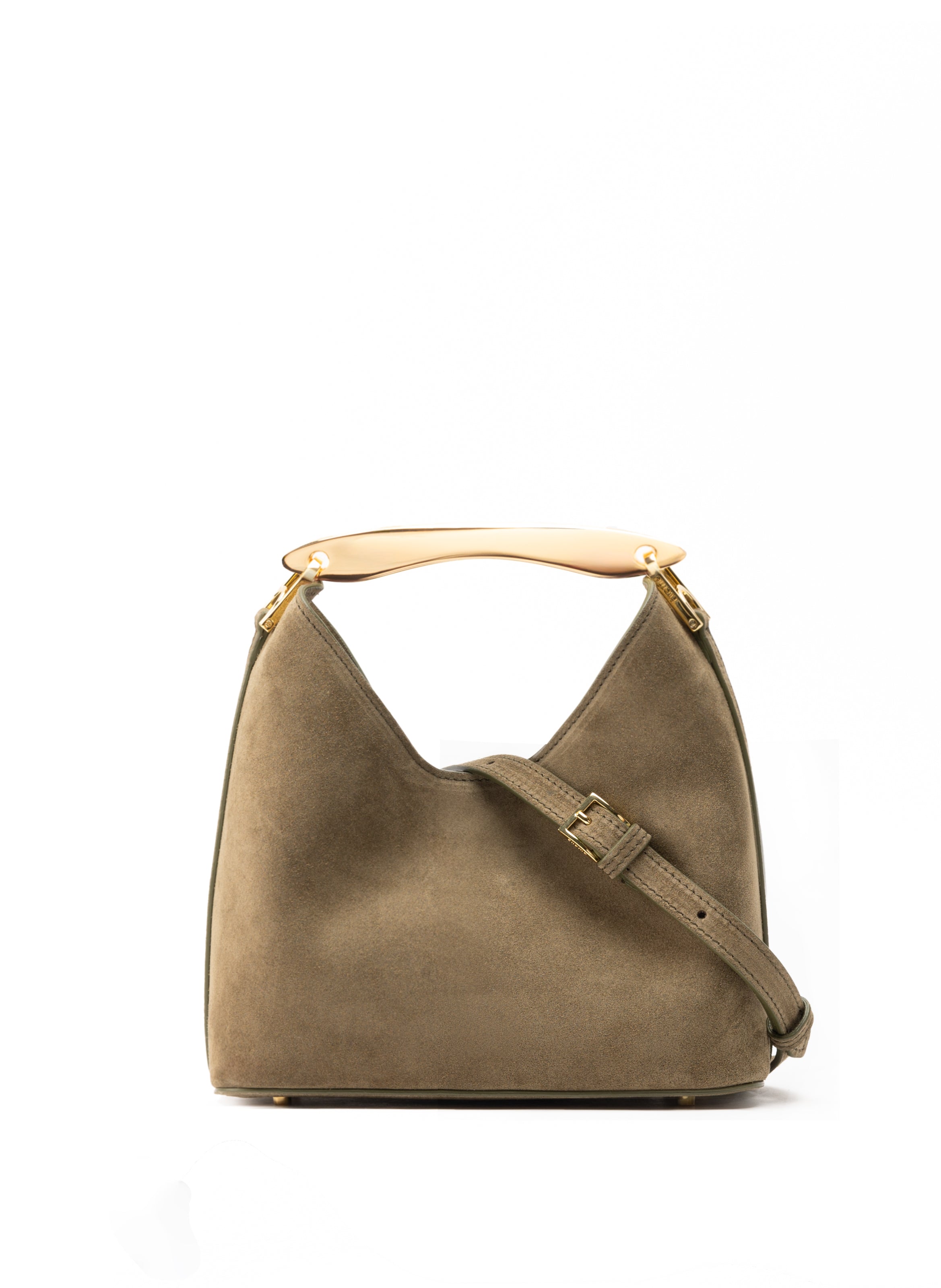 Small Boomerang Suede Truffle Clearance Sale 85%OFF